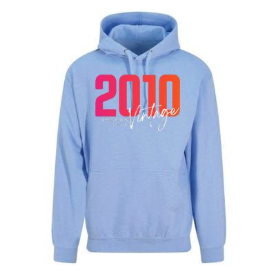 Vintage 2010 13 Year Old Birthday Born In 2010 13th Birthday Unisex Surf Hoodie