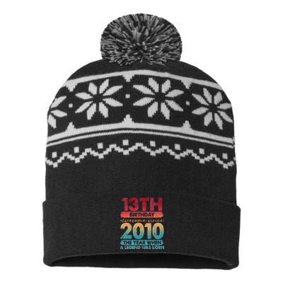 Vintage 2010 13 Year Old Gifts Limited Edition 13th Birthday Love USA-Made Snowflake Beanie