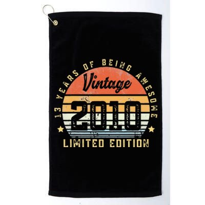 Vintage 2010 13 Years Old Gifts Forss 13th Birthday Platinum Collection Golf Towel