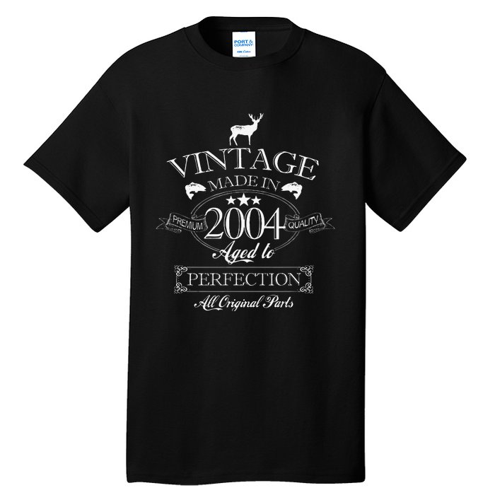 Vintage 2004 18th Birthday 18 Years Old Deer Fishing Tall T-Shirt