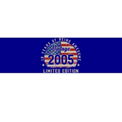 Vintage 2005 18 Years of Being Awesome Gifts 18th Birthday Bumper Sticker