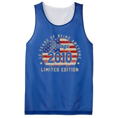 Vintage 2010 13 Years of Being Awesome Gifts 13th Birthday Mesh Reversible Basketball Jersey Tank