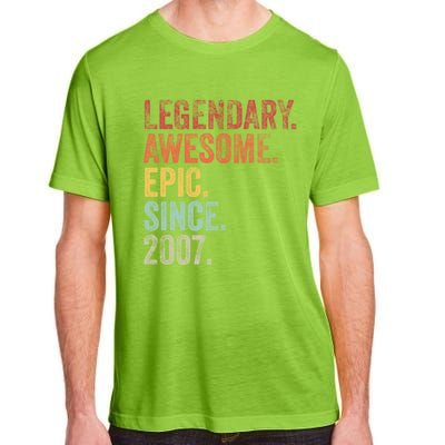 Vintage 2007 15th Birthday Legendary Awesome Epic Since 2007 Cute Gift Adult ChromaSoft Performance T-Shirt