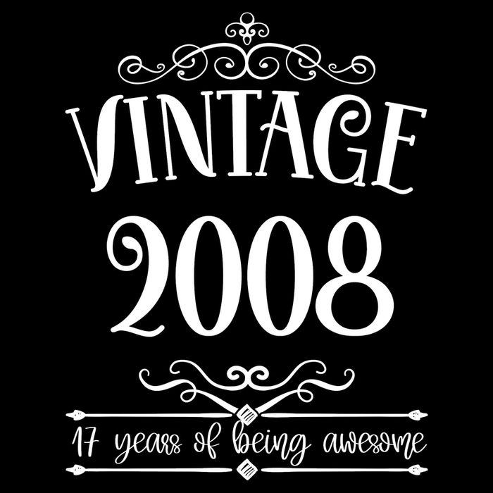 Vintage 2008 17 Years Of Being Awesome 17th Birthday Backpack