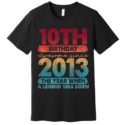 Vintage 2013 10 Year Old Gifts Limited Edition 10th Birthday Premium T-Shirt