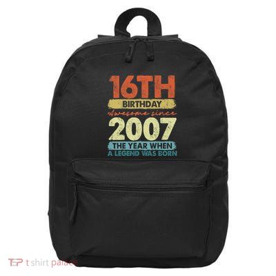 Vintage 2007 16 Year Old Gifts Limited Edition 16th Birthday 16 in Basic Backpack