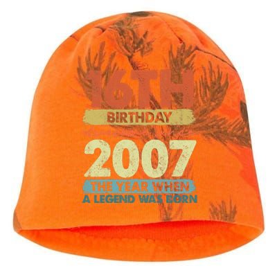 Vintage 2007 16 Year Old Gifts Limited Edition 16th Birthday Kati - Camo Knit Beanie