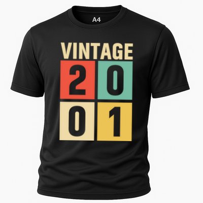 Vintage 2001 21st Birthday Celebration Cooling Performance Crew T-Shirt