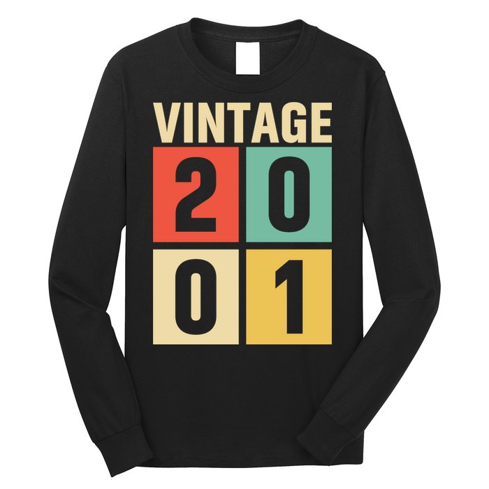 Vintage 2001 21st Birthday Celebration Long Sleeve Shirt