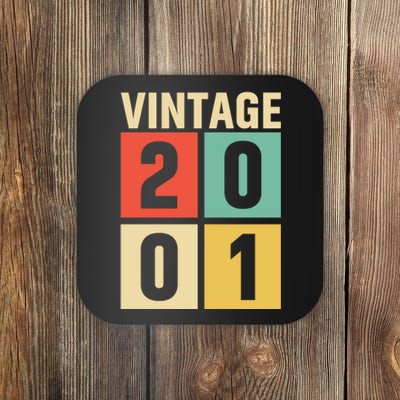 Vintage 2001 21st Birthday Celebration Coaster