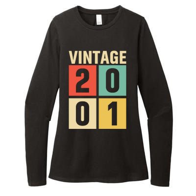 Vintage 2001 21st Birthday Celebration Womens CVC Long Sleeve Shirt