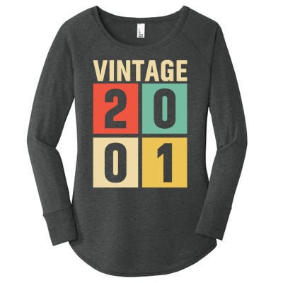 Vintage 2001 21st Birthday Celebration Women's Perfect Tri Tunic Long Sleeve Shirt