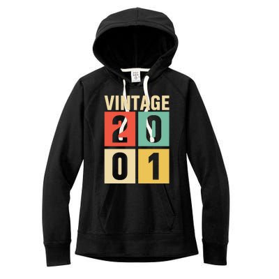 Vintage 2001 21st Birthday Celebration Women's Fleece Hoodie