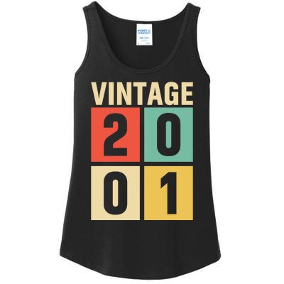 Vintage 2001 21st Birthday Celebration Ladies Essential Tank