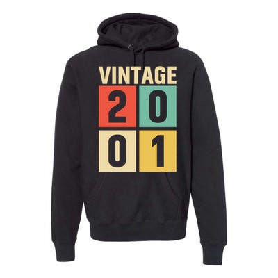 Vintage 2001 21st Birthday Celebration Premium Hoodie