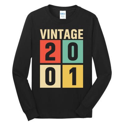 Vintage 2001 21st Birthday Celebration Tall Long Sleeve T-Shirt