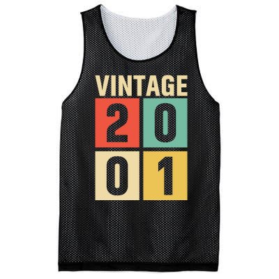 Vintage 2001 21st Birthday Celebration Mesh Reversible Basketball Jersey Tank