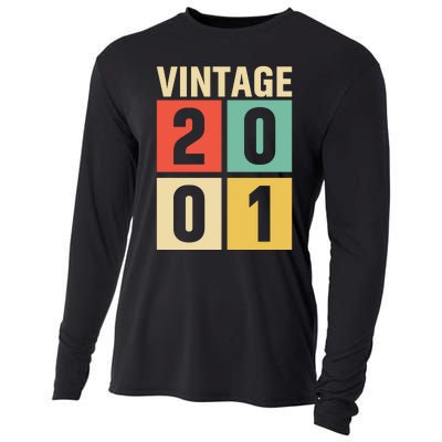 Vintage 2001 21st Birthday Celebration Cooling Performance Long Sleeve Crew