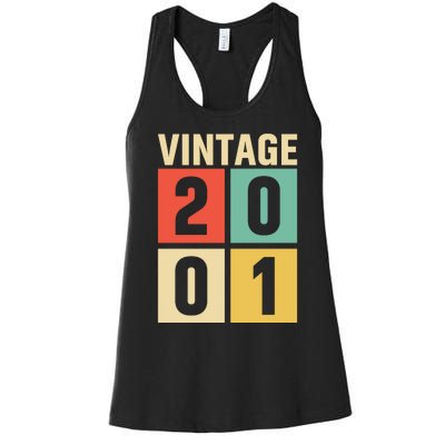 Vintage 2001 21st Birthday Celebration Women's Racerback Tank