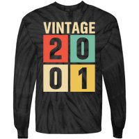 Vintage 2001 21st Birthday Celebration Tie-Dye Long Sleeve Shirt