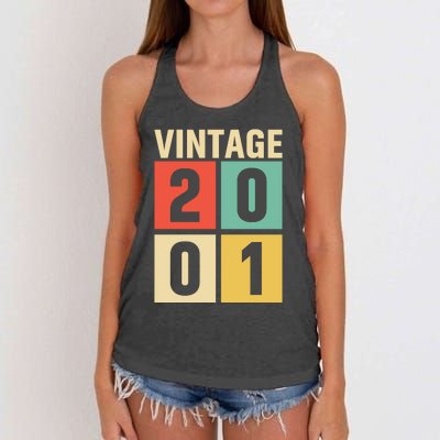 Vintage 2001 21st Birthday Celebration Women's Knotted Racerback Tank