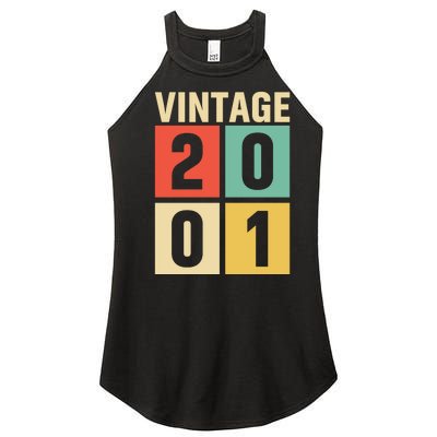 Vintage 2001 21st Birthday Celebration Women’s Perfect Tri Rocker Tank