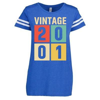 Vintage 2001 21st Birthday Celebration Enza Ladies Jersey Football T-Shirt