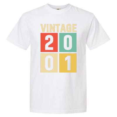 Vintage 2001 21st Birthday Celebration Garment-Dyed Heavyweight T-Shirt