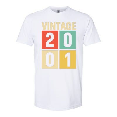 Vintage 2001 21st Birthday Celebration Softstyle CVC T-Shirt