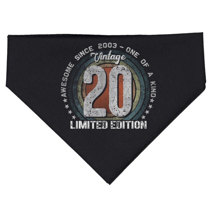 Vintage 2003 20 Year Old Gifts Limited Edition 20th Birthday USA-Made Doggie Bandana