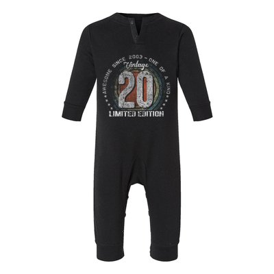 Vintage 2003 20 Year Old Gifts Limited Edition 20th Birthday Infant Fleece One Piece