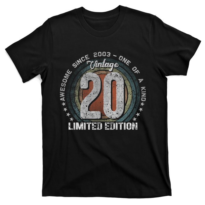 Vintage 2003 20 Year Old Gifts Limited Edition 20th Birthday T-Shirt