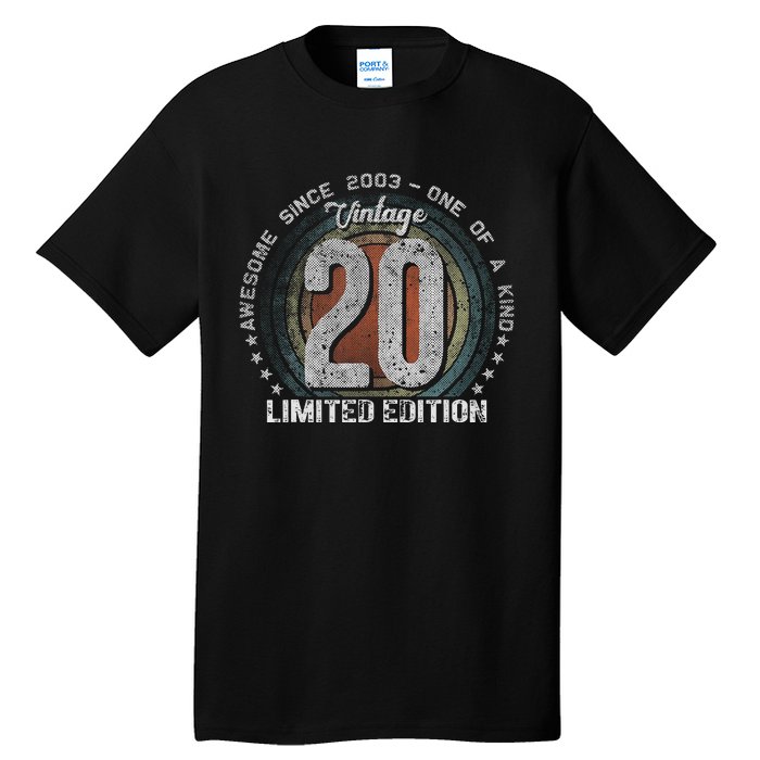 Vintage 2003 20 Year Old Gifts Limited Edition 20th Birthday Tall T-Shirt