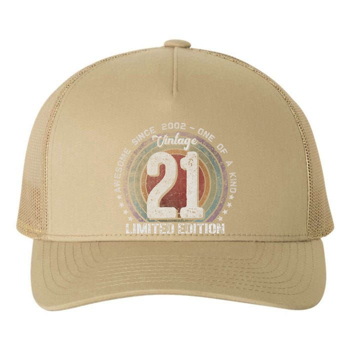 Vintage 2002 21 Year Old Gifts Limited Edition 21st Birthday Gift Cute Yupoong Adult 5-Panel Trucker Hat