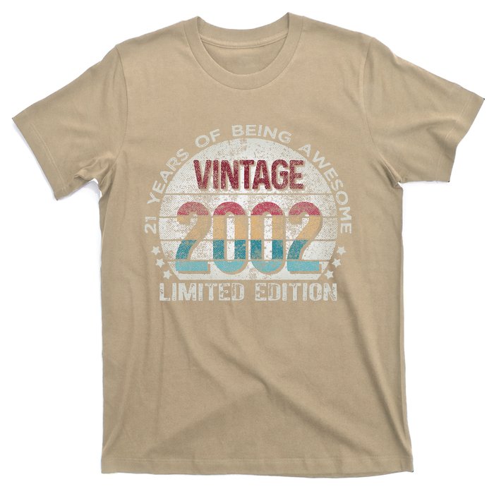 Vintage 2002 21 Year Old Gifts Limited Edition 21st Birthday Gift Funny T-Shirt