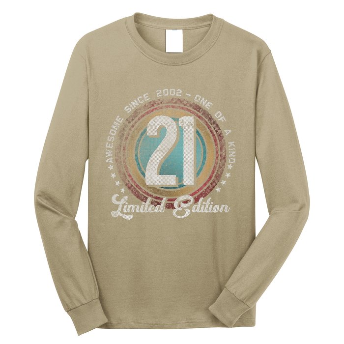 Vintage 2002 21 Year Old Gifts Limited Edition 21st Birthday Gift Love Cute Long Sleeve Shirt