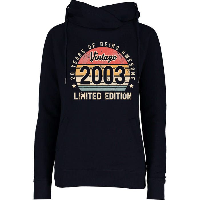 Vintage 2003 20 Years Of Being Awesome Womens Funnel Neck Pullover Hood