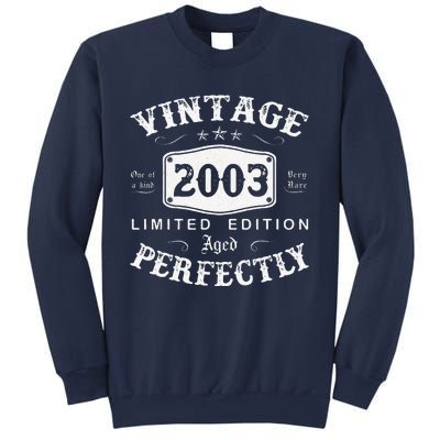 Vintage 2003 20 Years Old 20th Birthday Gifts For Sweatshirt