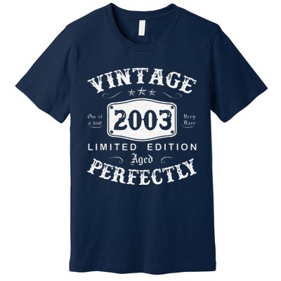 Vintage 2003 20 Years Old 20th Birthday Gifts For Premium T-Shirt