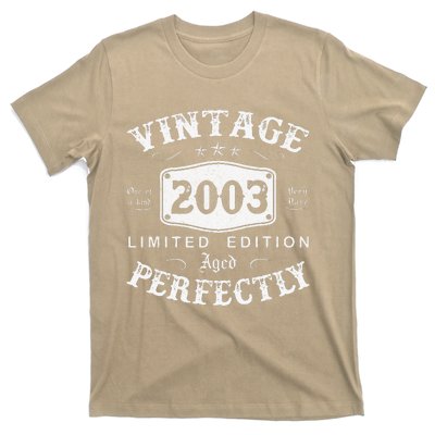 Vintage 2003 20 Years Old 20th Birthday Gifts For T-Shirt