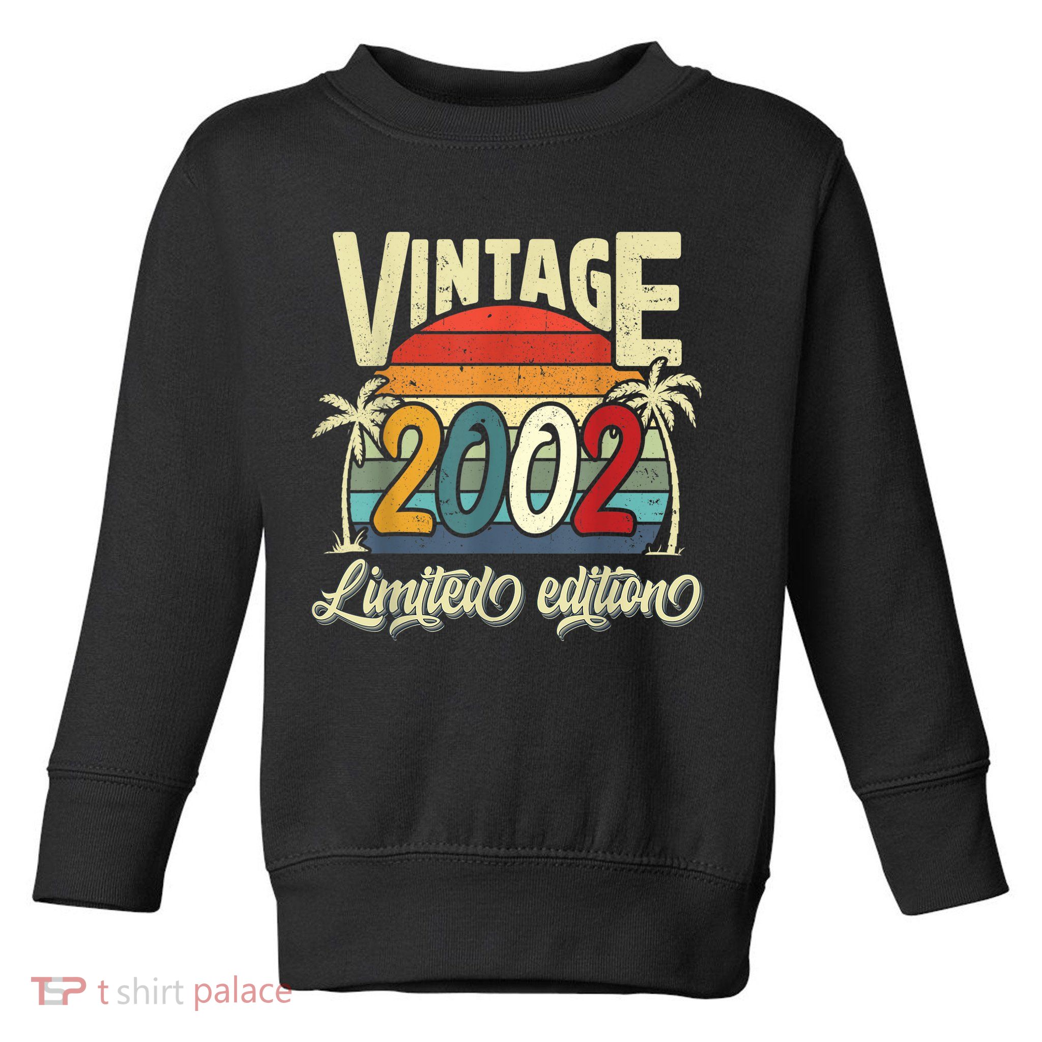 Vintage 2002 21st Birthday Limited Edition 21 Years Old Bday Toddler Sweatshirt