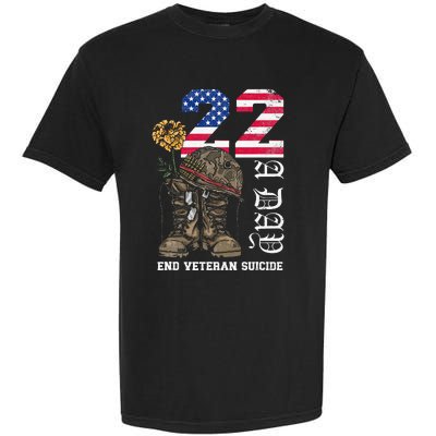 Veteran 22 A Day Take Their Lives End Veteran Suicide Garment-Dyed Heavyweight T-Shirt