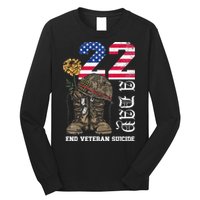 Veteran 22 A Day Take Their Lives End Veteran Suicide Long Sleeve Shirt