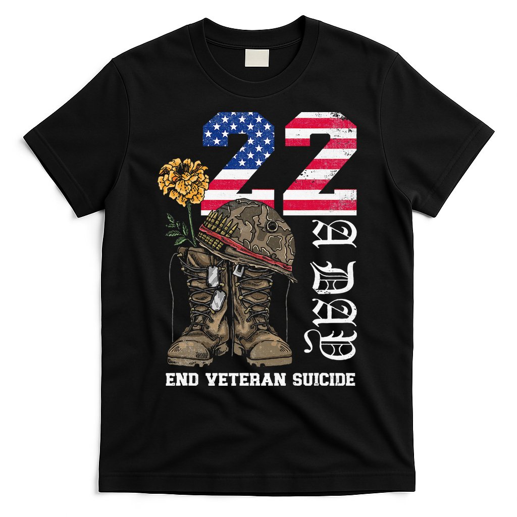 Veteran 22 A Day Take Their Lives End Veteran Suicide T-Shirt