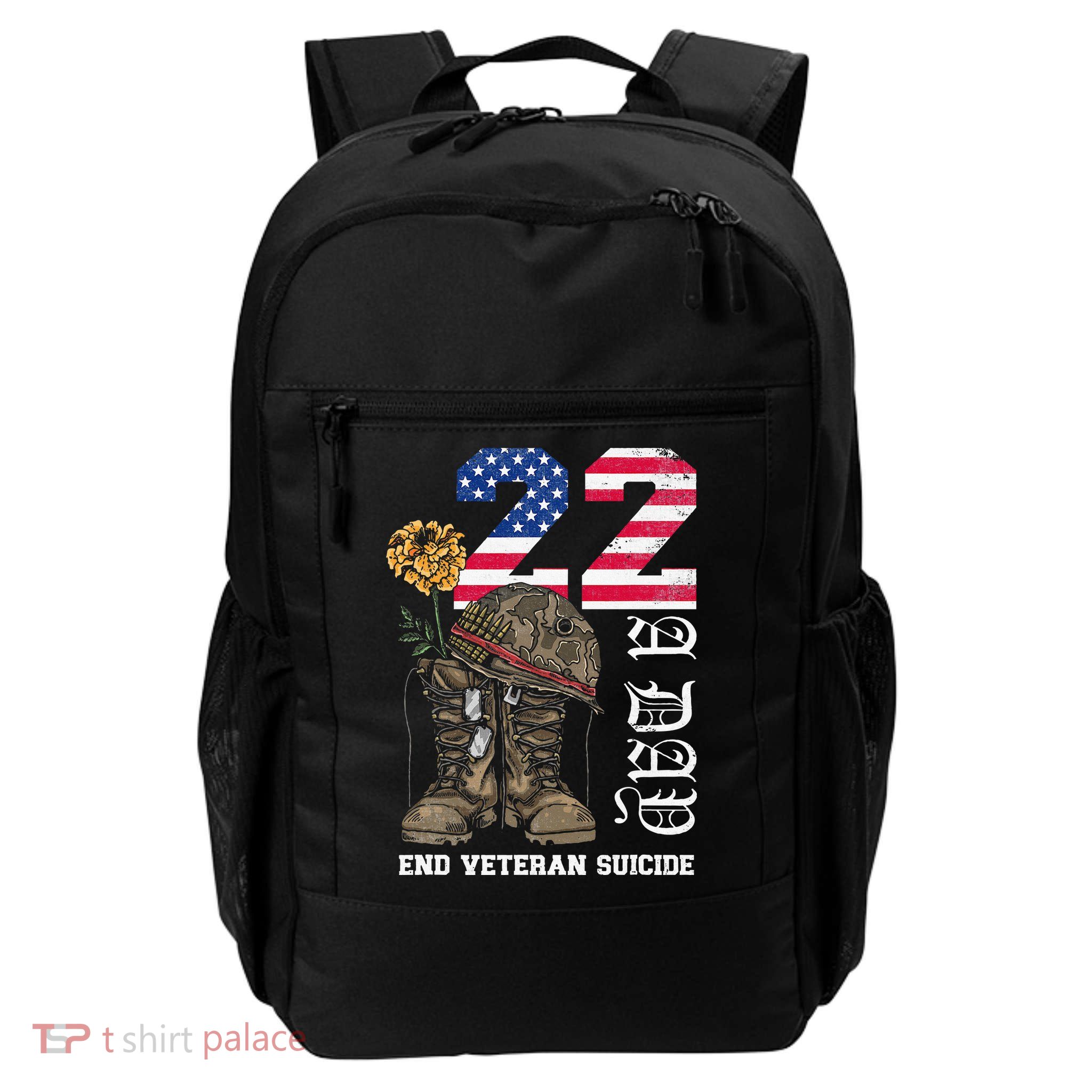 Veteran 22 A Day Take Their Lives End Veteran Suicide Daily Commute Backpack
