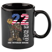 Veteran 22 A Day Take Their Lives End Veteran Suicide 11oz C Handle Ceramic Mug