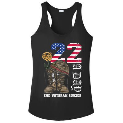 Veteran 22 A Day Take Their Lives End Veteran Suicide Ladies PosiCharge Competitor Racerback Tank