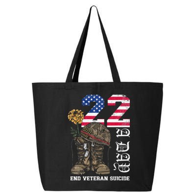 Veteran 22 A Day Take Their Lives End Veteran Suicide 25L Jumbo Tote