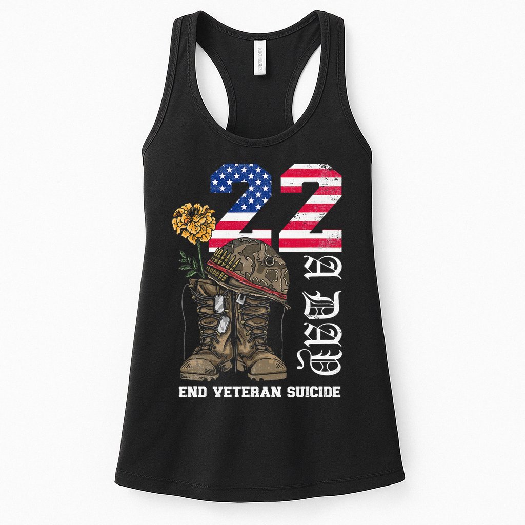 Veteran 22 A Day Take Their Lives End Veteran Suicide Womens Tank Top