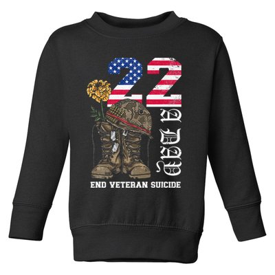 Veteran 22 A Day Take Their Lives End Veteran Suicide Toddler Sweatshirt